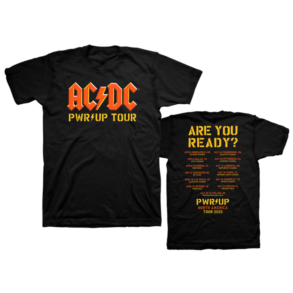 Are You Ready PWR UP 2025 Tour Dates T-Shirt Oregontrailrvpk Shirt