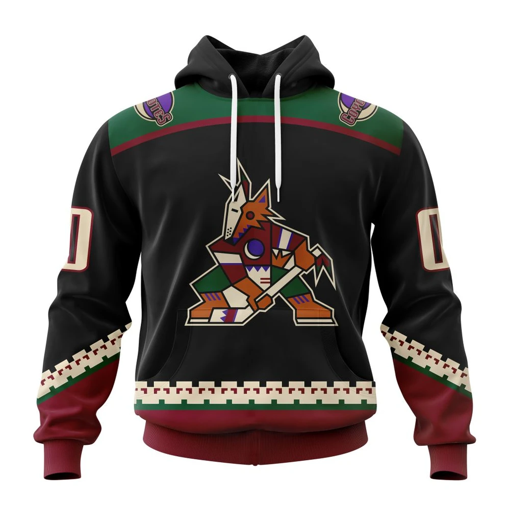 Arizona Coyotes Home Kits All Over Print Hoodie Style 21089