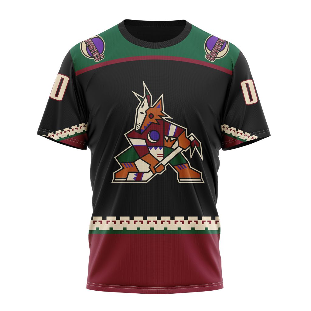 Arizona Coyotes Home Kits Personalized Name And Number T-Shirt Oregontrailrvpk Shirt