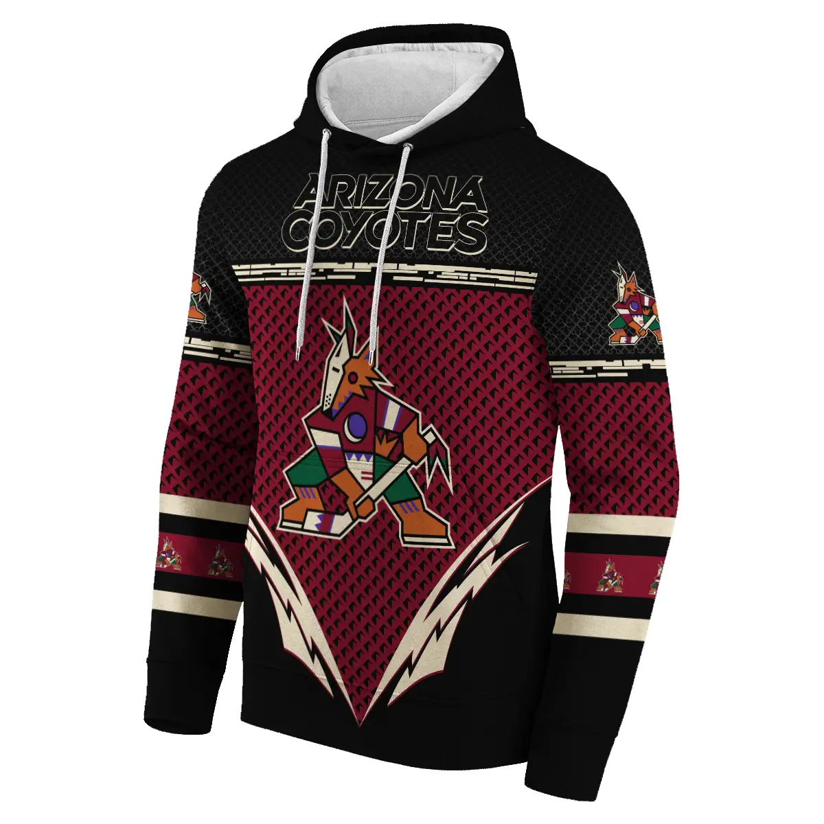 Arizona Coyotes National Hockey League All Over Print Hoodie Style 44012