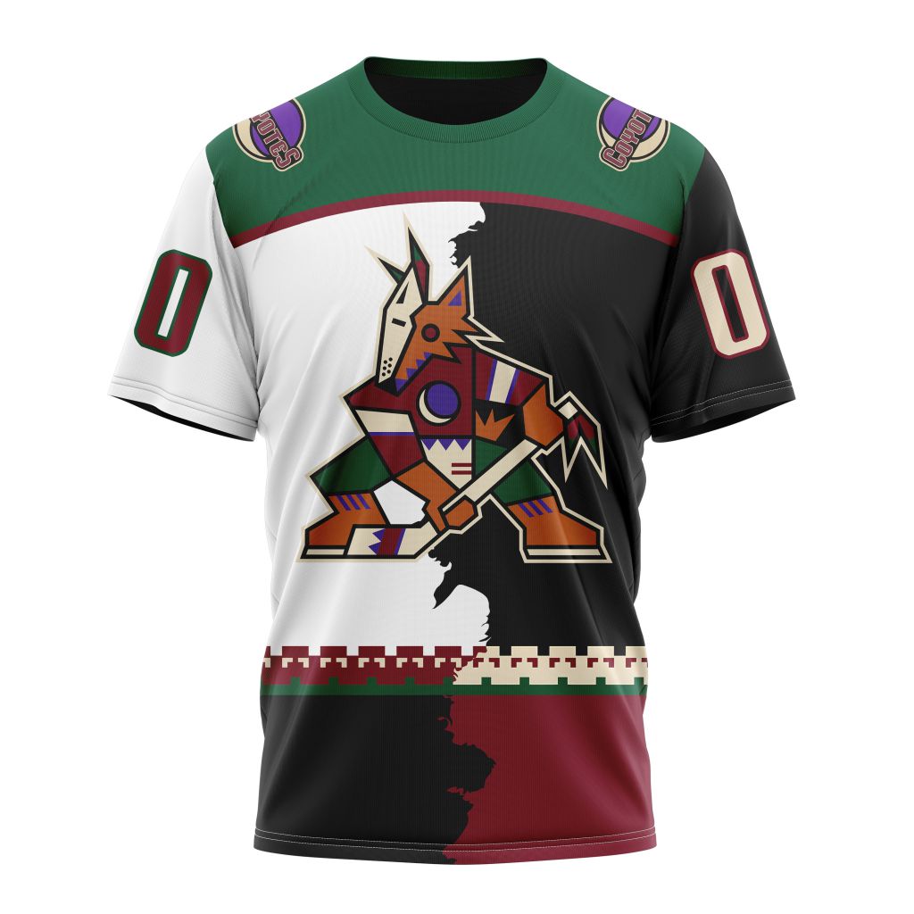 Arizona Coyotes Personalize 2023 Home Mix Away Kits Personalized Name And Number T-Shirt Oregontrailrvpk Shirt