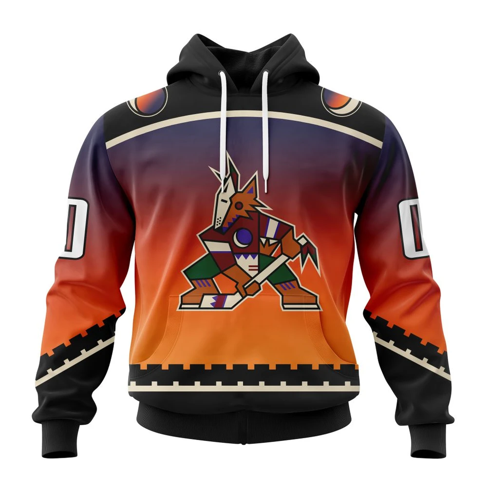 Arizona Coyotes Personalize Gradient Series Concept All Over Print Hoodie Style 24942