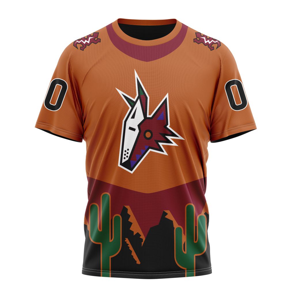 Arizona Coyotes Reverse Retro Kits 2022 Personalized Name And Number T-Shirt Oregontrailrvpk Shirt