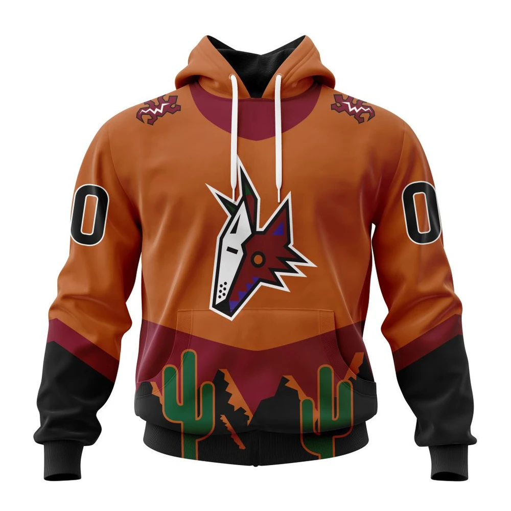 Arizona Coyotes Reverse Retro Kits All Over Print Hoodie Style 10388