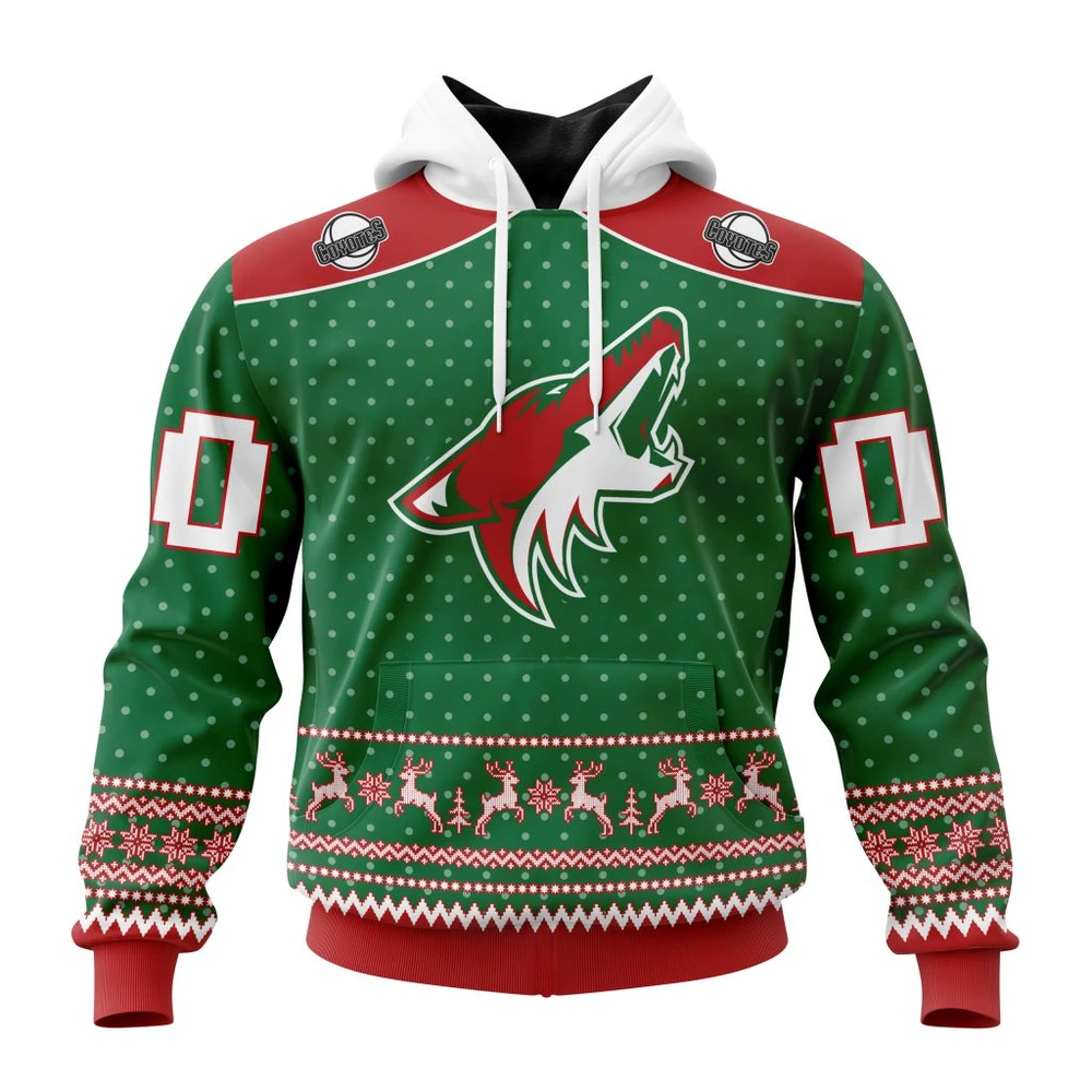 Arizona Coyotes Special Christmas Apparel All Over Print Hoodie Style 33411