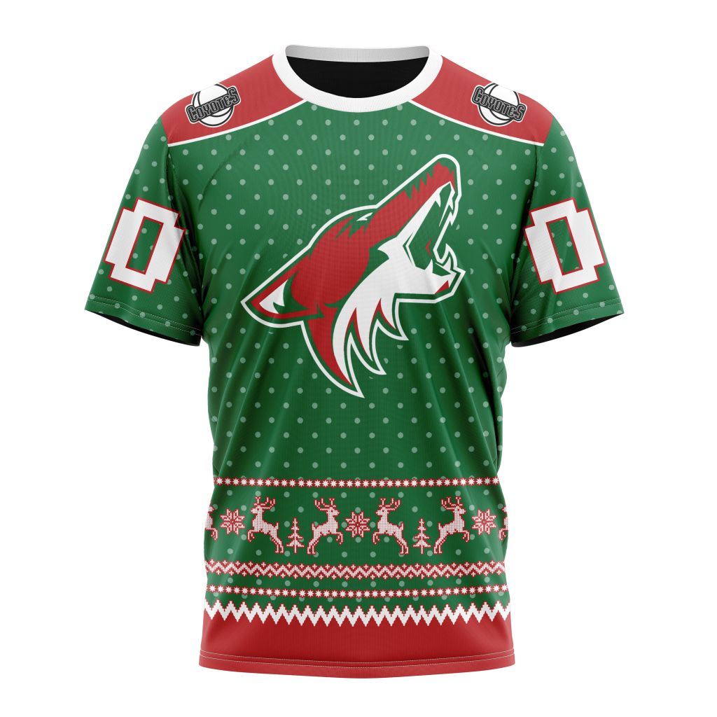 Arizona Coyotes Special Christmas Apparel Personalized Name And Number T-Shirt Oregontrailrvpk Shirt