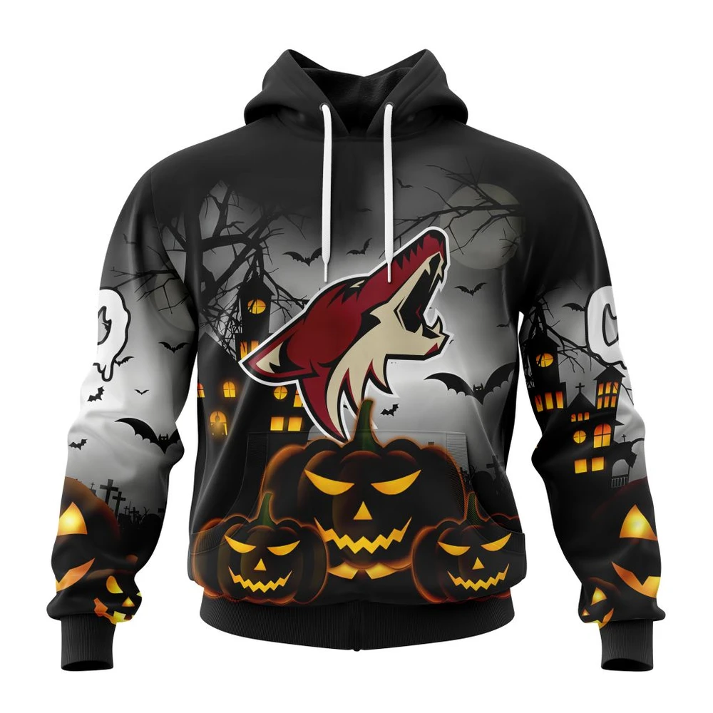 Arizona Coyotes Special Design For Halloween All Over Print Hoodie Style 10461