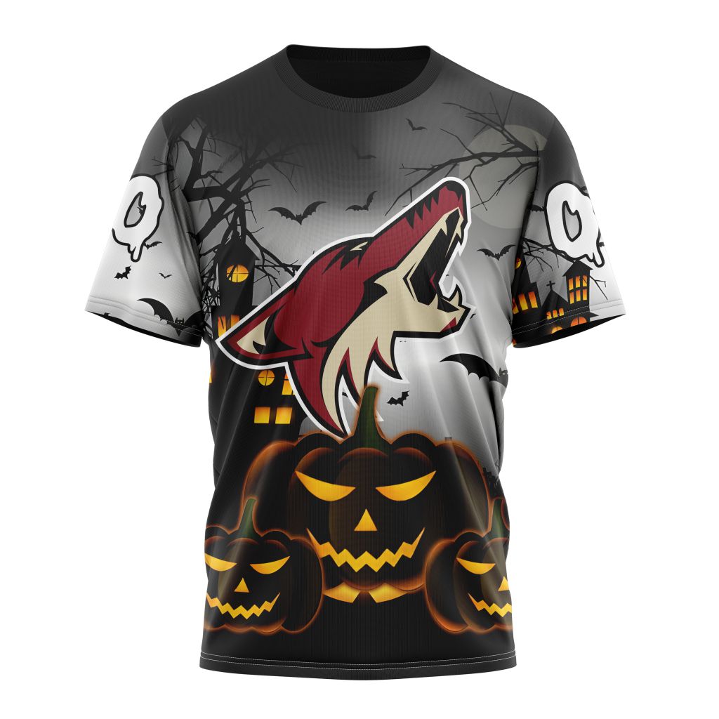 Arizona Coyotes Special Design For Halloween Personalized Name And Number T-Shirt Oregontrailrvpk Shirt