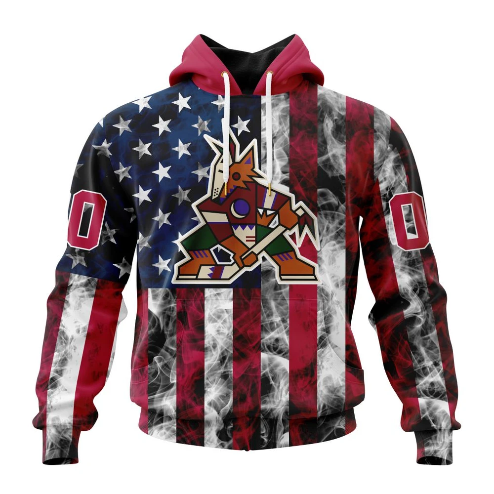 Arizona Coyotes Special Design For Independence Day The Fourth Of July All Over Print Hoodie Style 75710