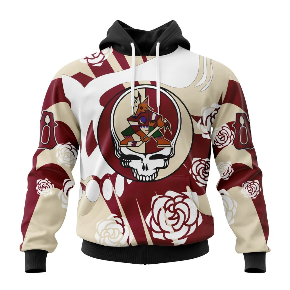 Arizona Coyotes Special Grateful Dead Design All Over Print Hoodie Style 86674