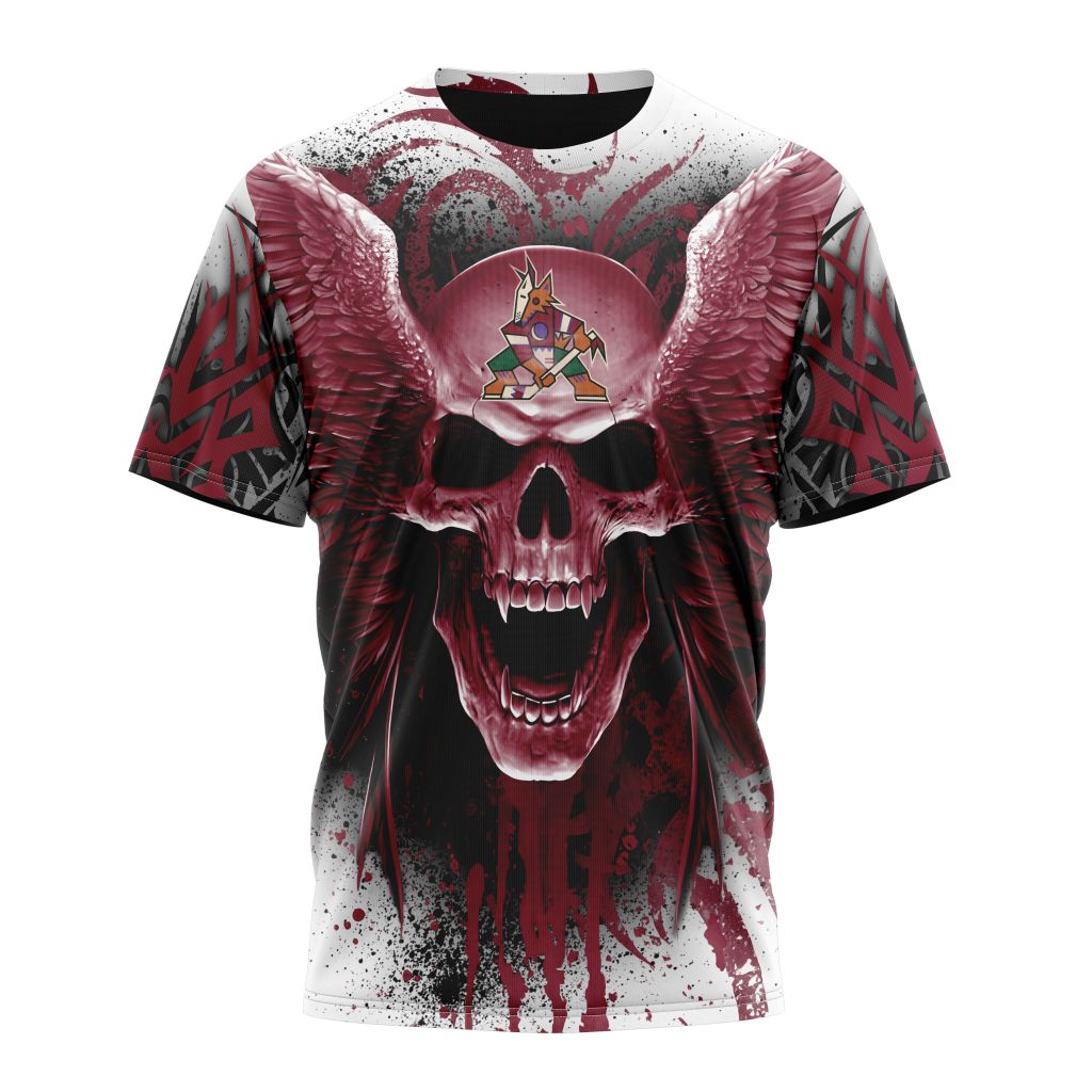 Arizona Coyotes Special Kits With Skull Art T-Shirt Oregontrailrvpk Shirt