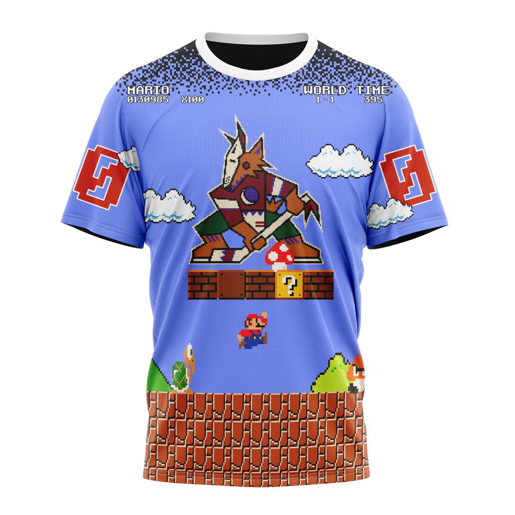 Arizona Coyotes Special Kits With Super Mario Game Design Personalized Name And Number T-Shirt Oregontrailrvpk Shirt
