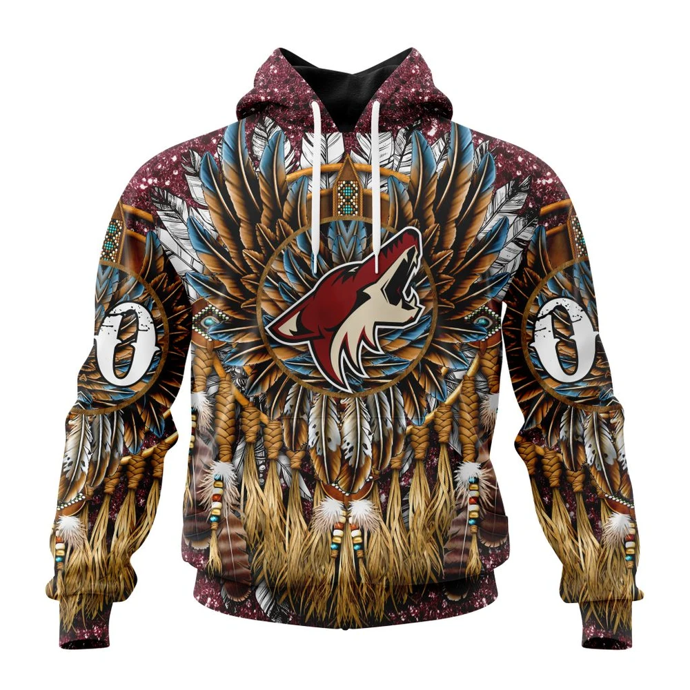 Arizona Coyotes Special Native Costume Design All Over Print Hoodie Style 54808