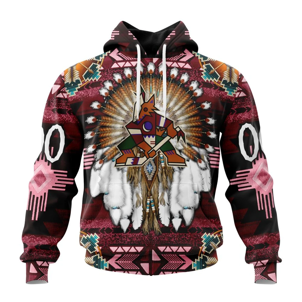 Arizona Coyotes Special Native Costume Design All Over Print Hoodie Style 56735