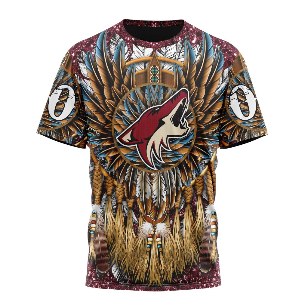 Arizona Coyotes Special Native Costume Design Personalized Name And Number T-Shirt Oregontrailrvpk Shirt