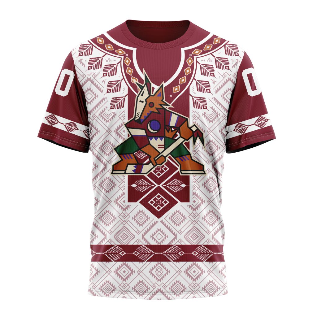 Arizona Coyotes Special Native Heritage Design 03 Personalized Name And Number T-Shirt Oregontrailrvpk Shirt