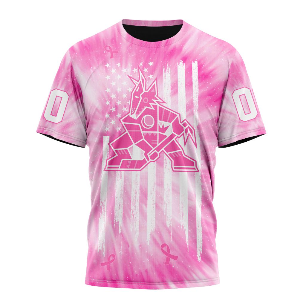 Arizona Coyotes Special Pink Tie-Dye Personalized Name And Number T-Shirt Oregontrailrvpk Shirt