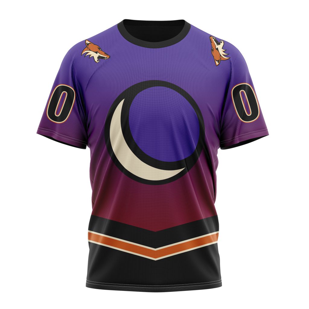 Arizona Coyotes Special Retro Gradient Design Personalized Name And Number T-Shirt Oregontrailrvpk Shirt