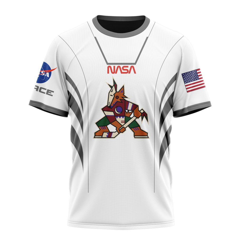 Arizona Coyotes Special Space Force NASA Astronaut Design Personalized Name And Number T-Shirt Oregontrailrvpk Shirt