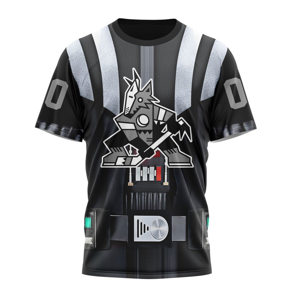 Arizona Coyotes Special Star Wars Darth Vader Design 01 Personalized Name And Number T-Shirt Oregontrailrvpk Shirt
