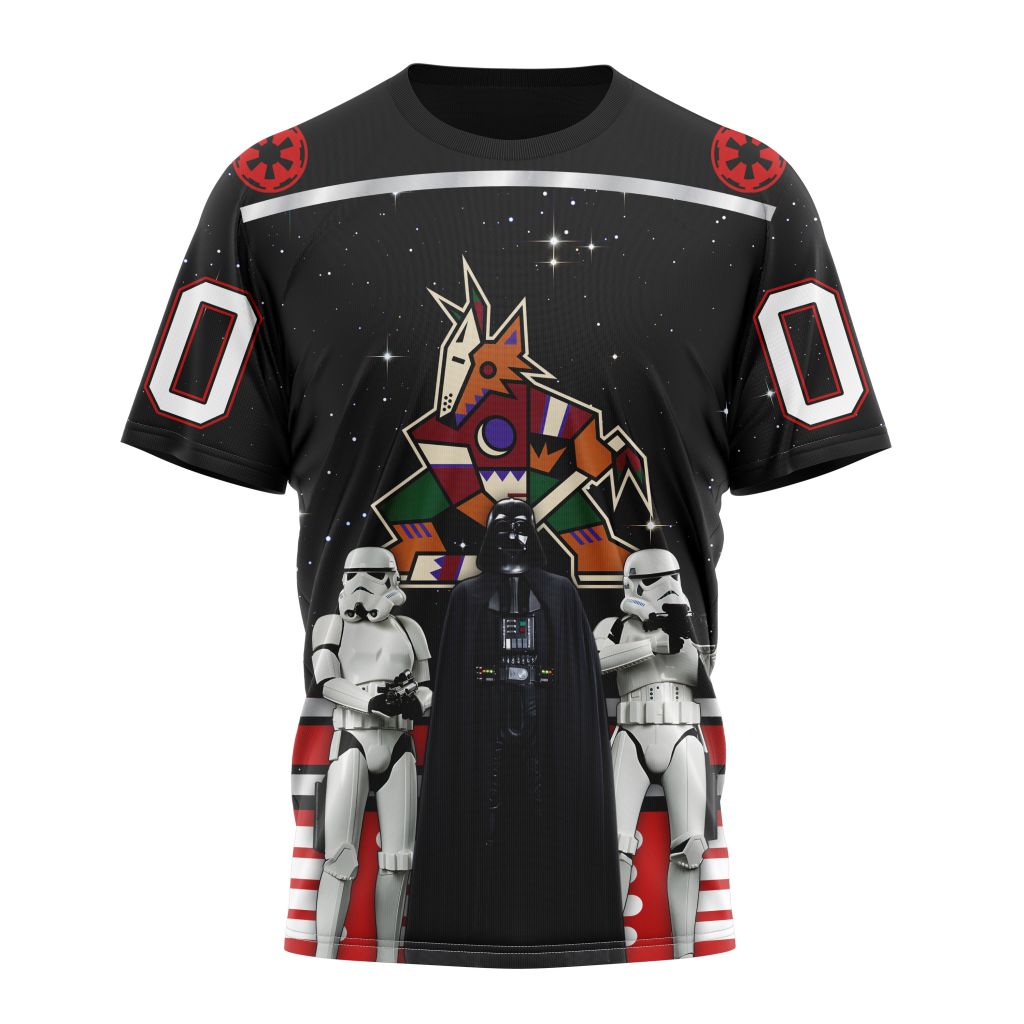 Arizona Coyotes Special Star Wars Design May The 4th Be With You Personalized Name And Number T-Shirt Oregontrailrvpk Shirt