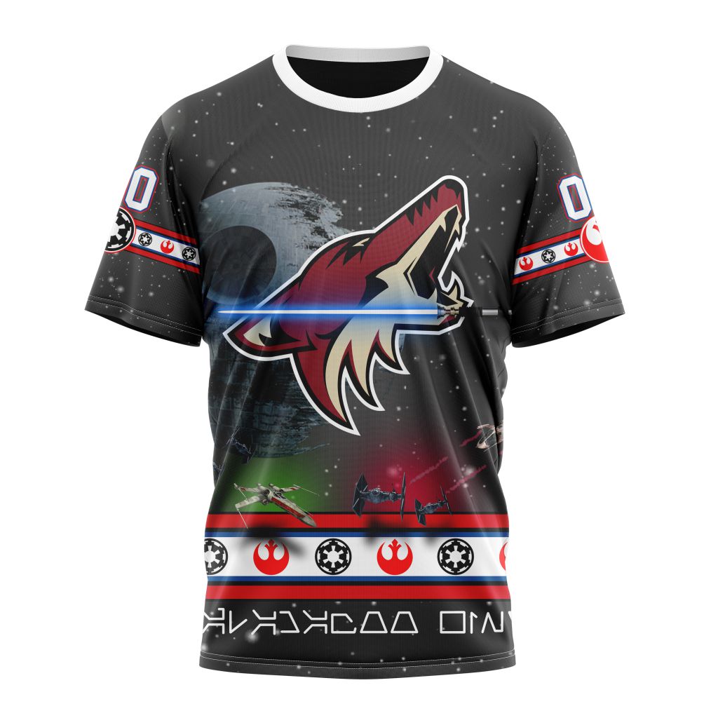 Arizona Coyotes Special Star Wars Design Personalized Name And Number T-Shirt Oregontrailrvpk Shirt