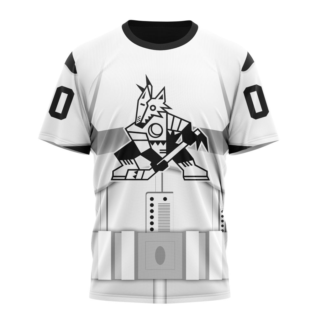 Arizona Coyotes Special Star Wars Stormtroopers Design Personalized Name And Number T-Shirt Oregontrailrvpk Shirt