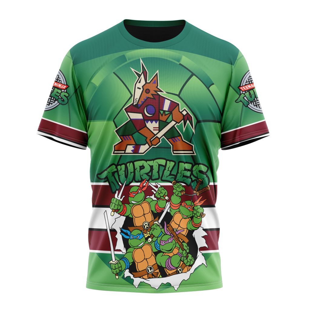 Arizona Coyotes Special Teenage Mutant Ninja Turtles Design 02 Personalized Name And Number T-Shirt Oregontrailrvpk Shirt