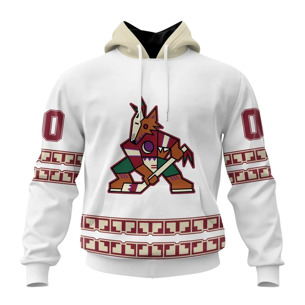 Arizona Coyotes Special Whiteout Design All Over Print Hoodie Style 61360