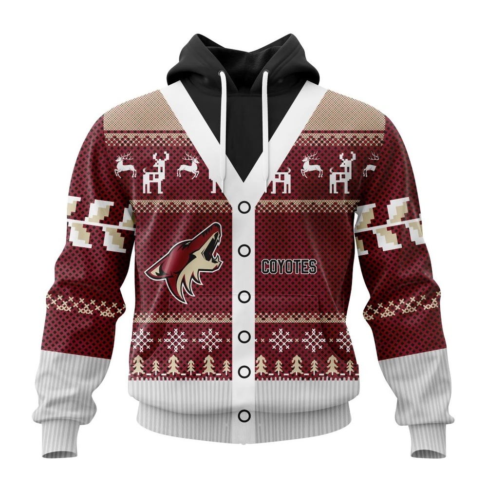 Arizona Coyotes Specialized Chrismas Season All Over Print Hoodie Style 72766