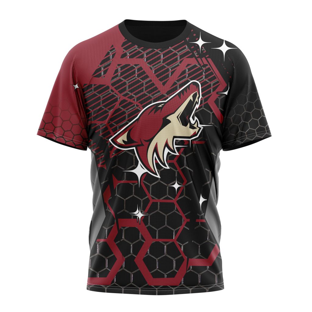 Arizona Coyotes Specialized Design With MotoCross Syle Personalized Name And Number T-Shirt Oregontrailrvpk Shirt
