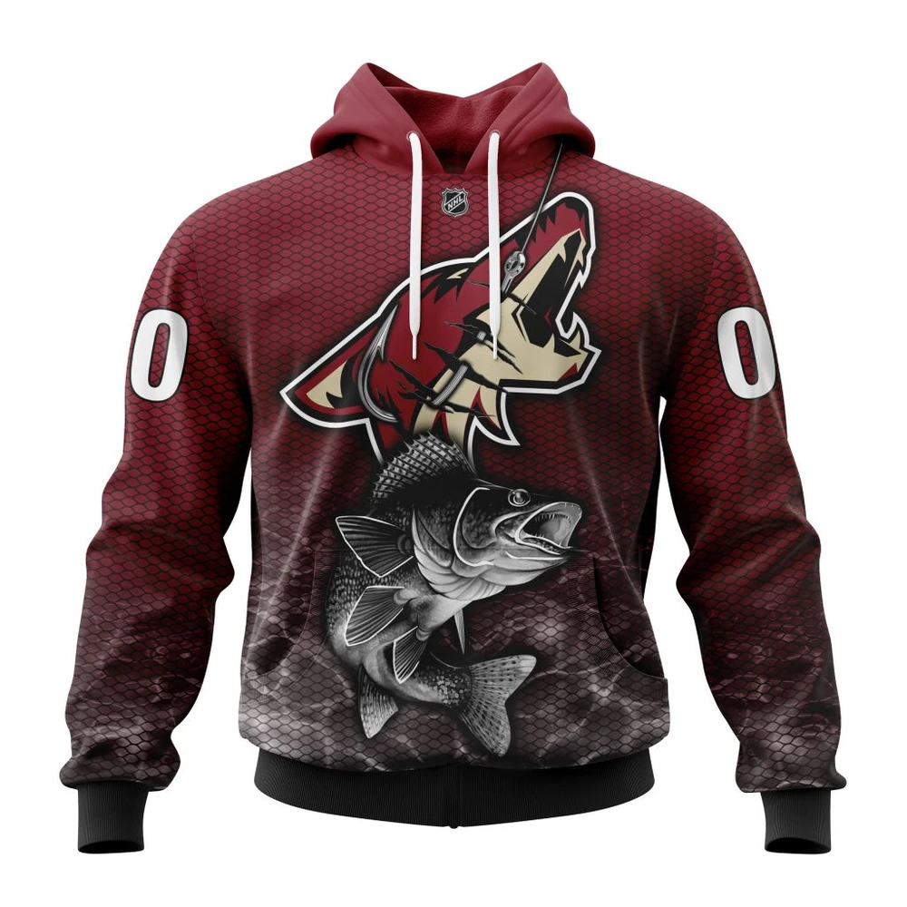 Arizona Coyotes Specialized Fishing All Over Print Hoodie Style 31840