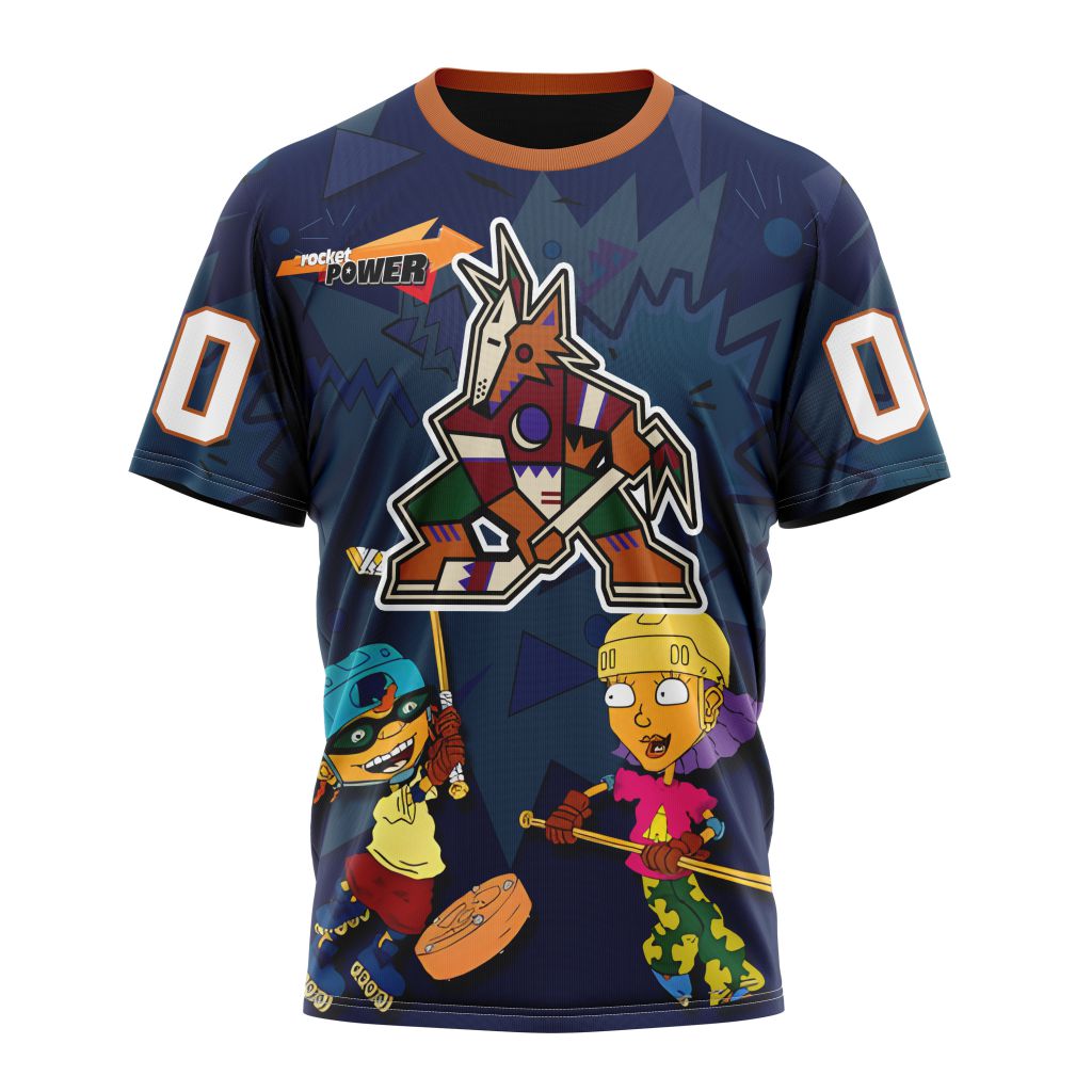 Arizona Coyotes Specialized For Rocket Power Personalized Name And Number T-Shirt Oregontrailrvpk Shirt