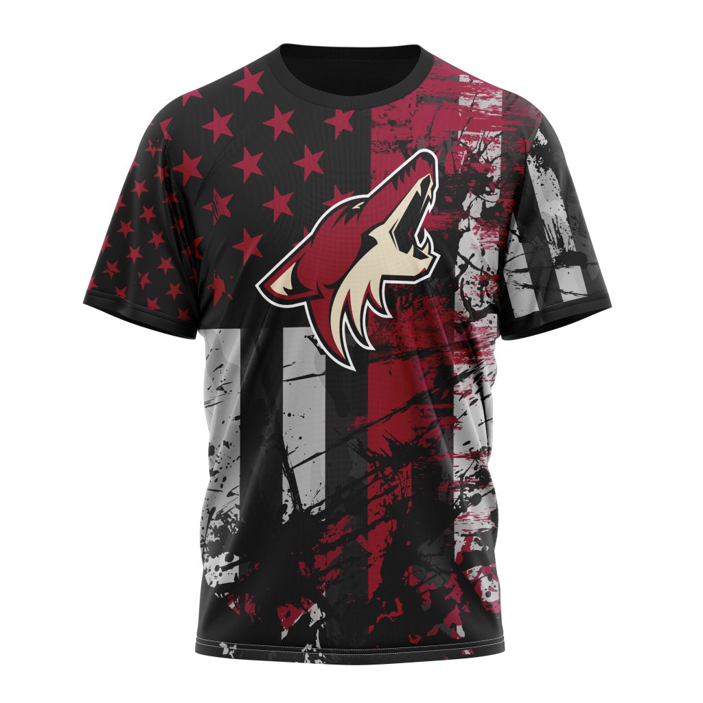 Arizona Coyotes Specialized Jersey For America Personalized Name And Number T-Shirt Oregontrailrvpk Shirt