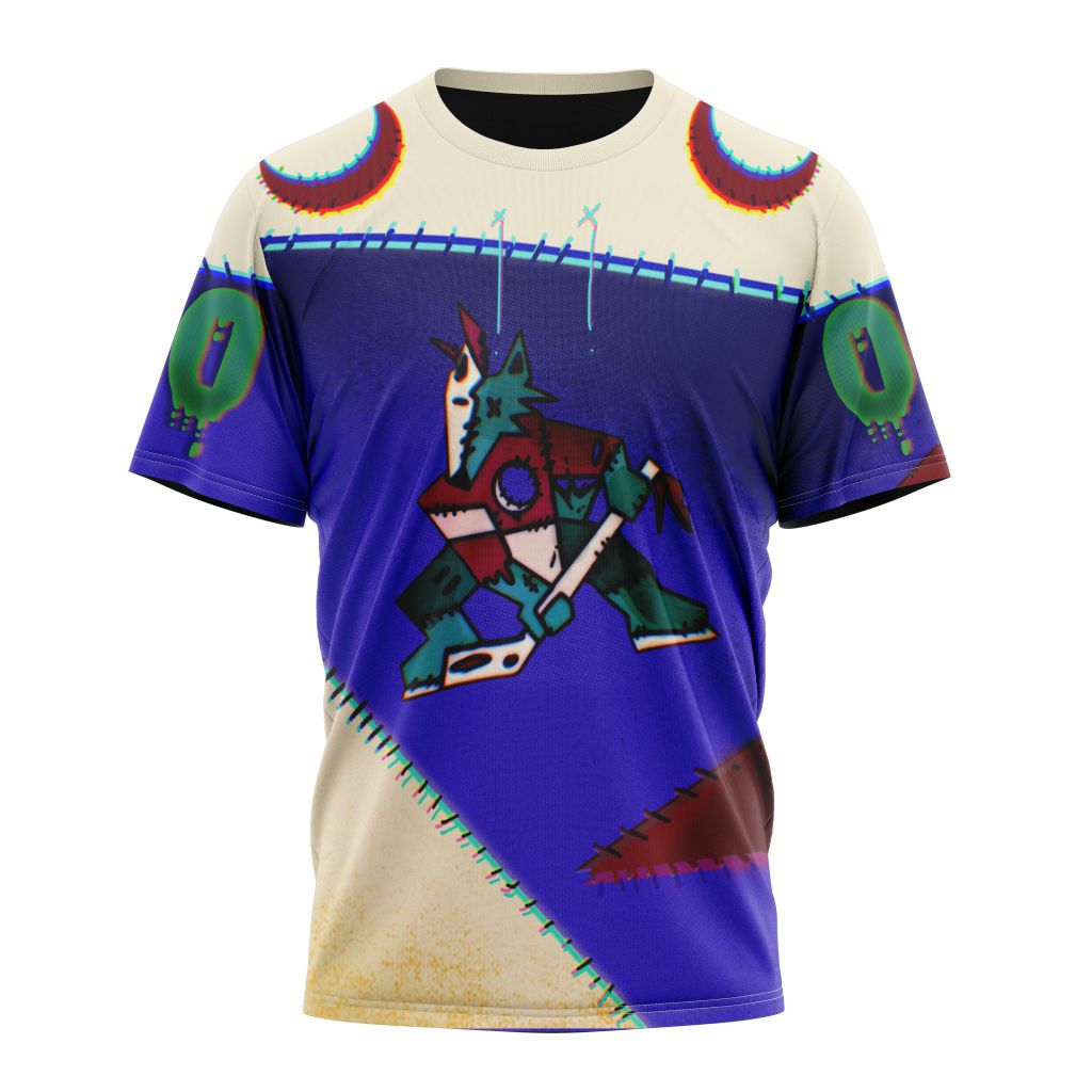 Arizona Coyotes Specialized Jersey For Halloween Night Personalized Name And Number T-Shirt Oregontrailrvpk Shirt