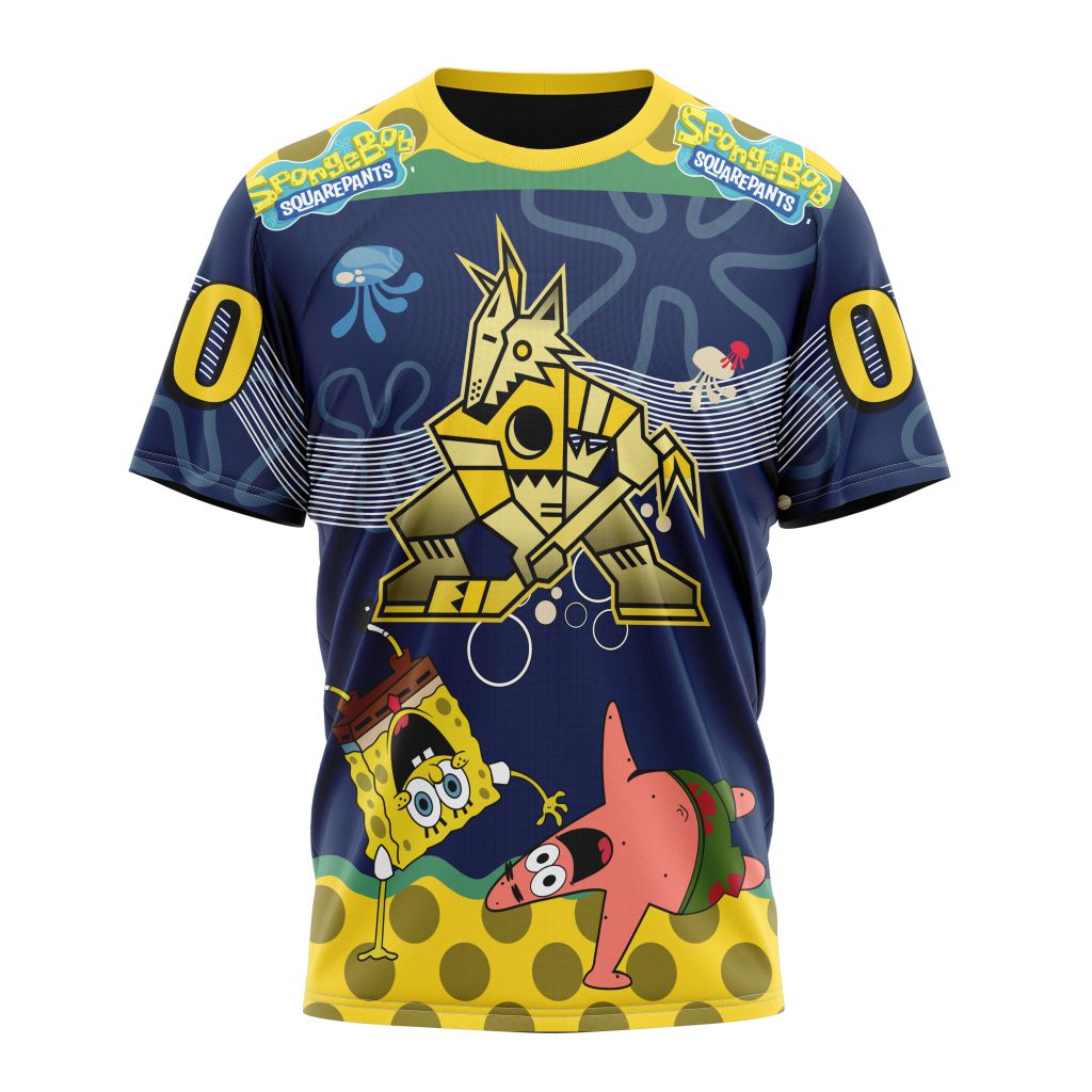 Arizona Coyotes Specialized Jersey With SpongeBob Personalized Name And Number T-Shirt Oregontrailrvpk Shirt