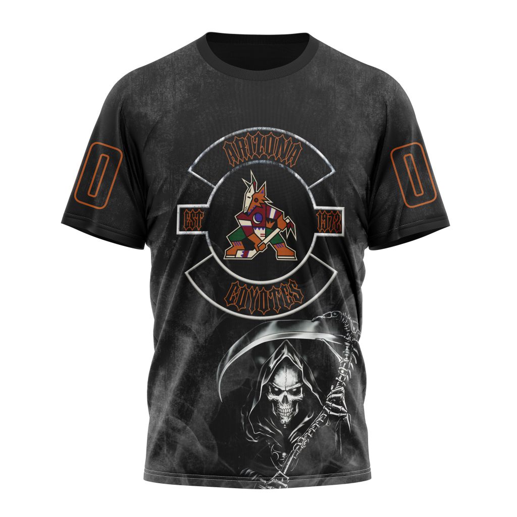 Arizona Coyotes Specialized Kits For Rock Night Personalized Name And Number T-Shirt Oregontrailrvpk Shirt