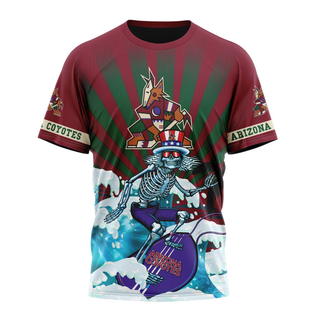 Arizona Coyotes Specialized Kits For The Grateful Dead Personalized Name And Number T-Shirt Oregontrailrvpk Shirt