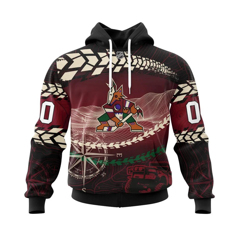 Arizona Coyotes Specialized Off Road All Over Print Hoodie Style 23002