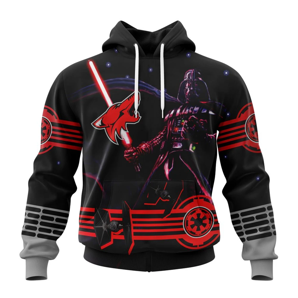 Arizona Coyotes Specialized Starwar Darth Vader Version Jersey All Over Print Hoodie Style 32481
