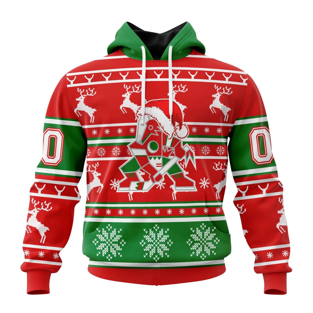 Arizona Coyotes Specialized Unisex Christmas Is Coming All Over Print Hoodie Style 47822