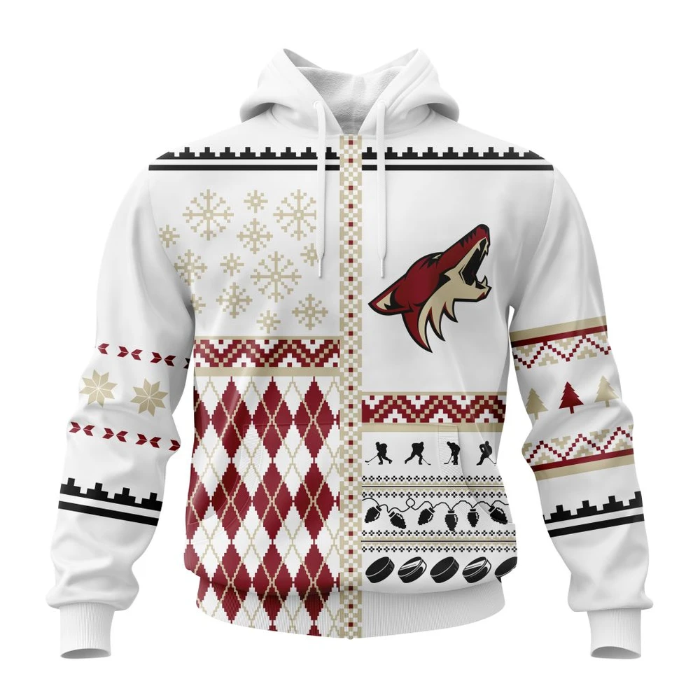 Arizona Coyotes Specialized Unisex Christmas Is Coming All Over Print Hoodie Style 62752