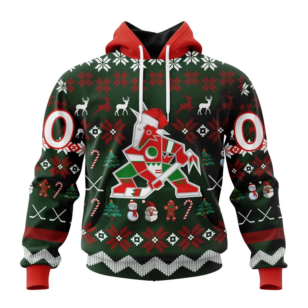 Arizona Coyotes Specialized Unisex Christmas Is Coming All Over Print Hoodie Style 97724
