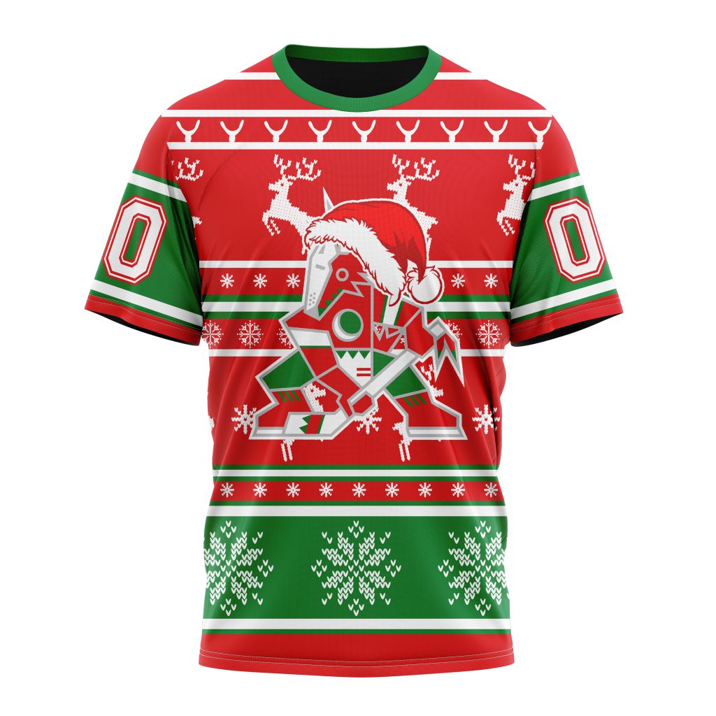 Arizona Coyotes Specialized Unisex Christmas Is Coming Personalized Name And Number T-Shirt Oregontrailrvpk Shirt