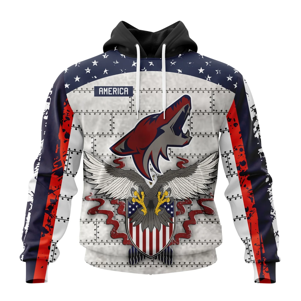 Arizona Coyotes Specialized Unisex In Us Concepts All Over Print Hoodie Style 24824