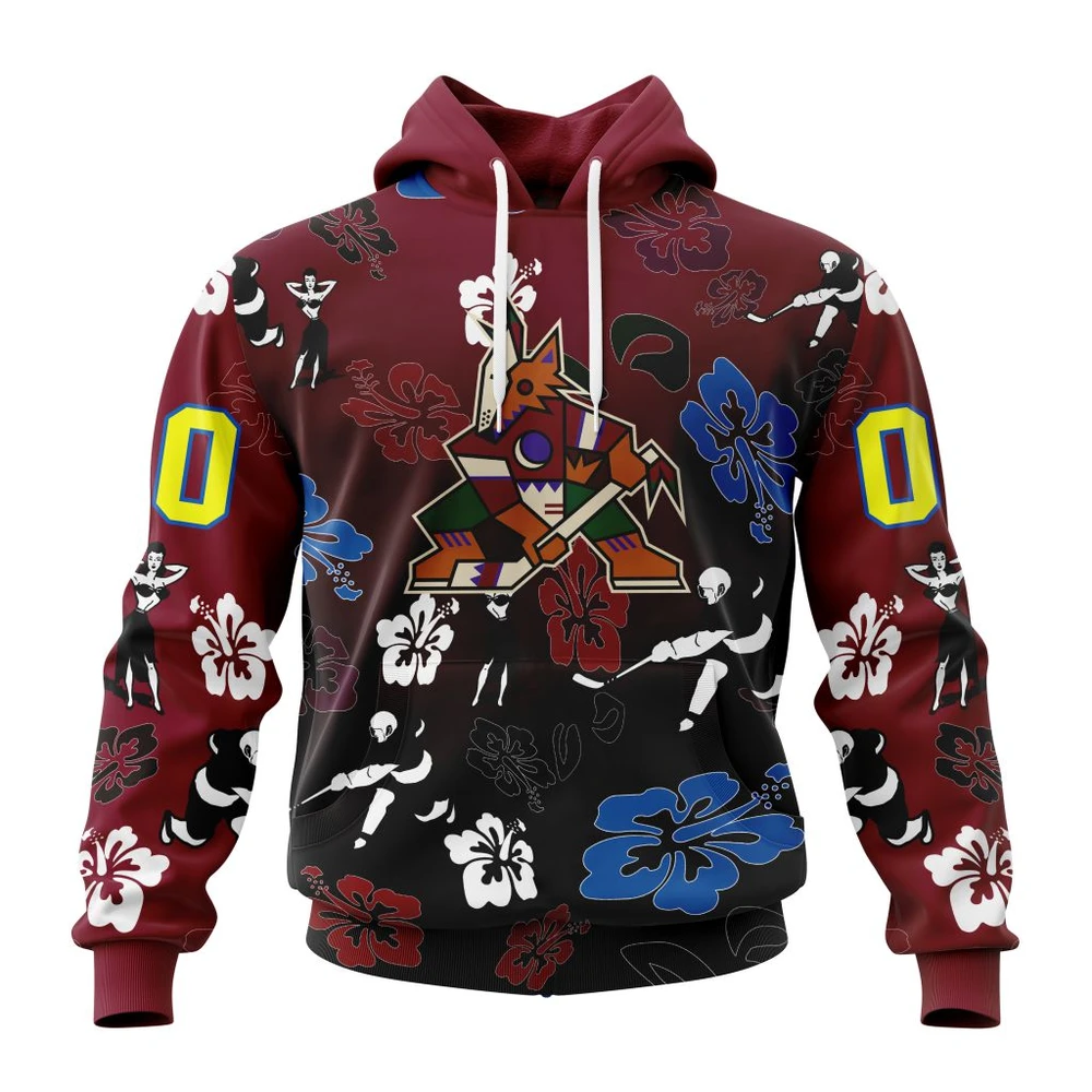 Arizona Coyotes X Hawaii Specialized Design For Hawaiia All Over Print Hoodie Style 64858