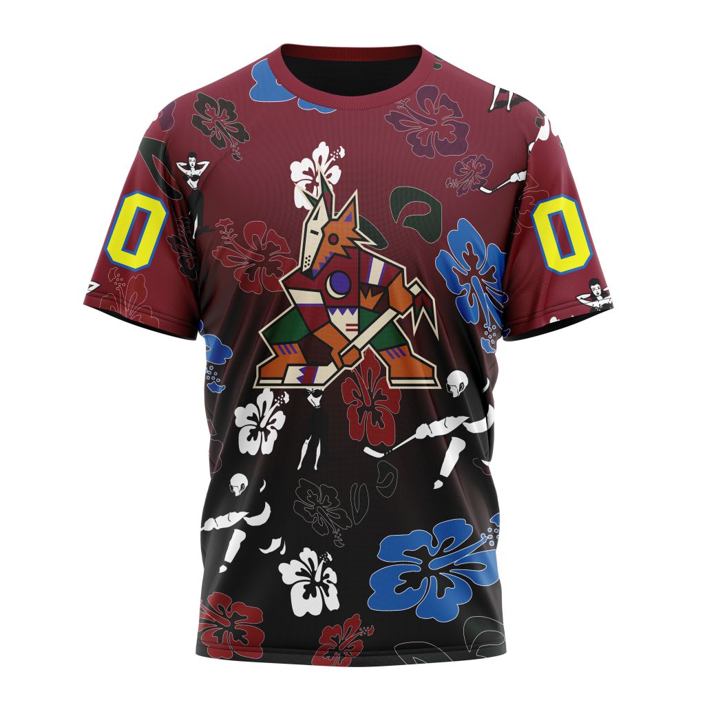 Arizona Coyotes X Hawaii Specialized Design For Hawaiia Personalized Name And Number T-Shirt Oregontrailrvpk Shirt