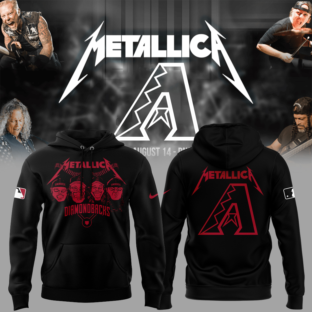 Arizona Diamondbacks Baseball Metallica Night Hoodie Gift Ideas For Baseball Players