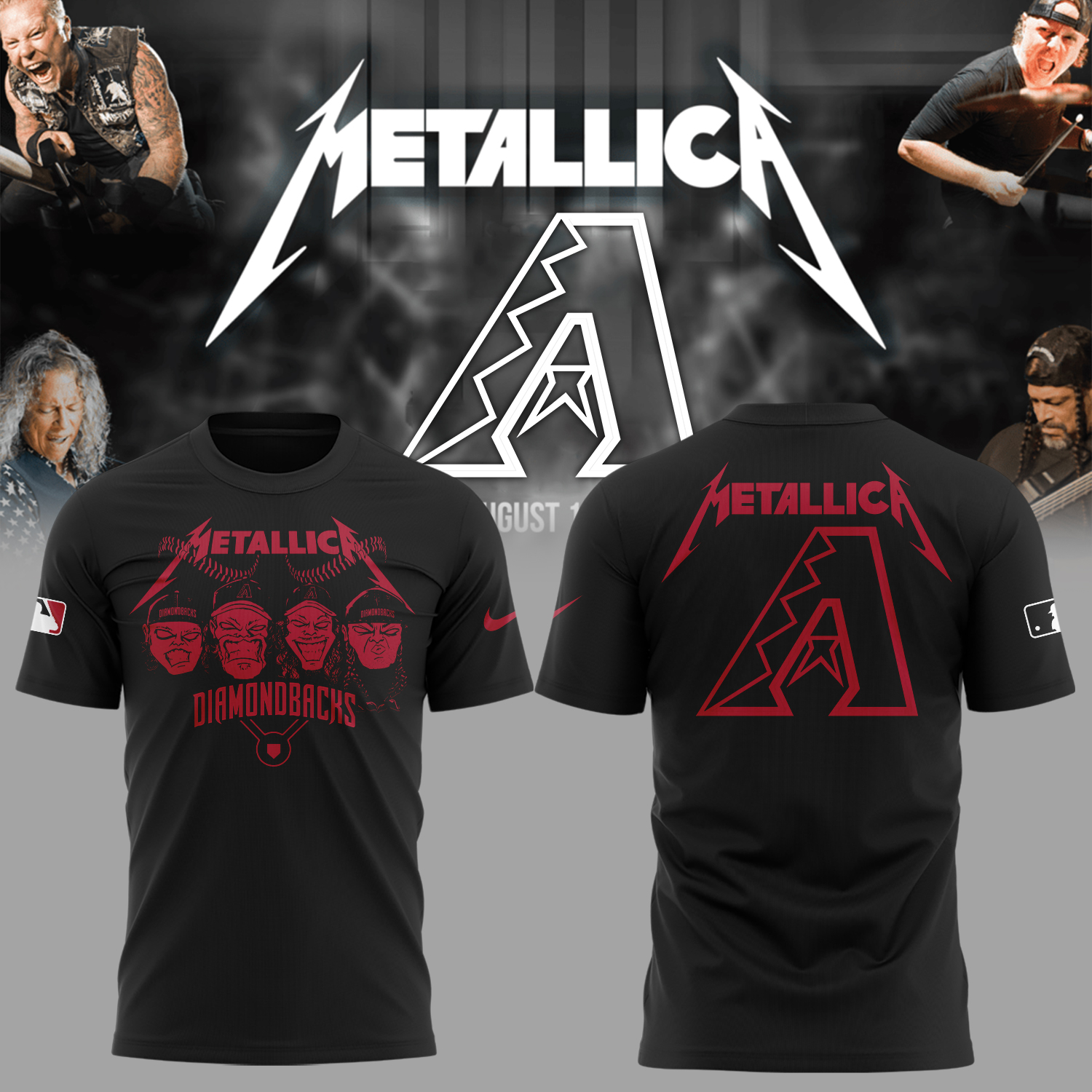 Arizona Diamondbacks Baseball Metallica Night T-Shirt Unique Baseball Gifts Oregontrailrvpk Shirt