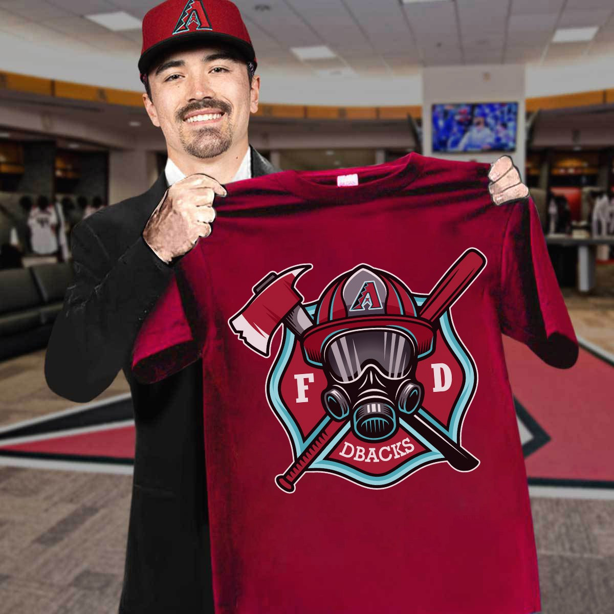 Arizona Diamondbacks Firefighters Fire Dept T-Shirt Honor Fireman Oregontrailrvpk Shirt